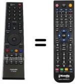 Télécommande équivalente Toshiba 42ZV555DG-TV-TV
