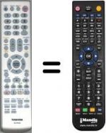 Télécommande équivalente Toshiba 19DV556DB