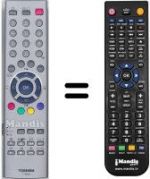 Télécommande équivalente Toshiba 51WH36P
