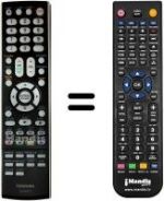 Télécommande équivalente Toshiba 22DV665DG