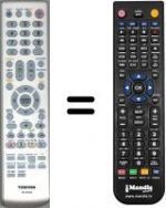 Télécommande équivalente Toshiba 19DV734G