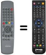 Télécommande équivalente Toshiba V30037753