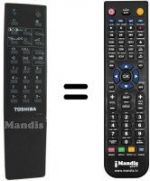 Télécommande équivalente Toshiba 175R9B