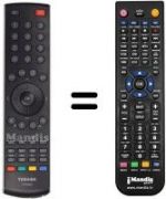 Télécommande équivalente Toshiba 32RV675D
