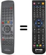 Télécommande équivalente Toshiba 42WH46P
