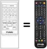 Télécommande équivalente Funai VCR6800