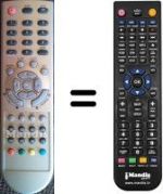 Télécommande équivalente Kenstar VDC1503LBD