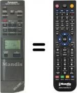 Télécommande équivalente Panasonic VEQ1100