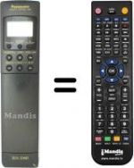 Télécommande équivalente Panasonic VEQ1473