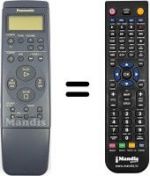 Télécommande équivalente Panasonic VEQ1866