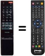 Télécommande équivalente Toshiba V121S