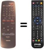 Télécommande équivalente Toshiba V427G