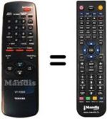 Télécommande équivalente Toshiba V705W