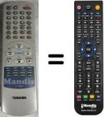 Télécommande équivalente Toshiba V622EW