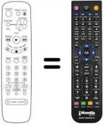 Télécommande équivalente Radiomarelli VTR8101