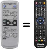 Télécommande équivalente XD206U