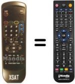 Télécommande équivalente Xsat CDTV360