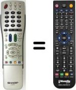 Télécommande équivalente Sharp LC-37GD8RU