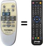 Télécommande équivalente Telefunken TSP-610 REMOTE