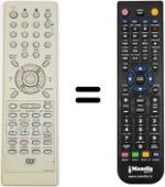 Télécommande équivalente NordMende DVRX14SE