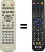 Télécommande équivalente Toshiba SD-330E
