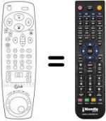 Télécommande équivalente LG REMCON052