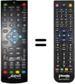 Télécommande équivalente ASTRELL 011122