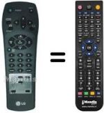 Télécommande équivalente LG REMCON025