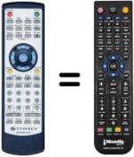 Télécommande équivalente STOREX CLUBMPIX357 HD