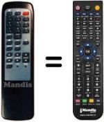 Télécommande équivalente Technisat MOBYLSAT2