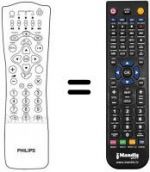 Télécommande équivalente Philips DSX7072
