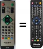 Télécommande équivalente Sunstech DTB-2200