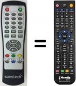 Télécommande équivalente Sunstech DTB-P460