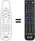 Télécommande équivalente Grundig DTR1200