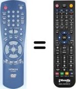 Télécommande équivalente Hitachi DV-P305E
