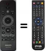 Télécommande équivalente Philips DVP3880 / 12