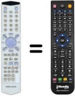 Télécommande équivalente Irradio DVD19HT