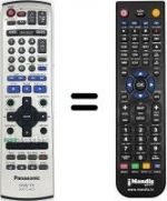 Télécommande équivalente Panasonic DMRE-65