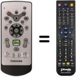 Télécommande équivalente Toshiba MEDIACENTERSLIM