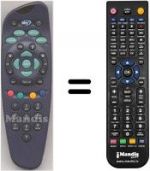 Télécommande équivalente RC1600 / 00