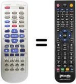 Télécommande équivalente Vestel DVD-AV RECEIVER