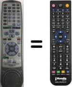 Télécommande équivalente Hitachi DV-W1E