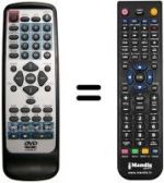 Télécommande équivalente MUSTEK V56LA 2