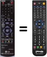 Télécommande équivalente LG 10115