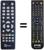 Télécommande équivalente Fuba REMCON089