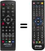 Télécommande équivalente OPTEX ORT8944-2T