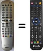 Télécommande équivalente Philips DVD-R7250H / 58
