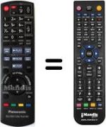 Télécommande équivalente Panasonic DMP-BDT100