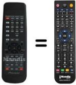 Télécommande équivalente Pioneer BXD1047