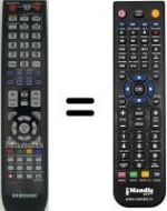 Télécommande équivalente Samsung DVD-SH897